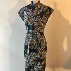 Asian-Inspired Pencil Dress